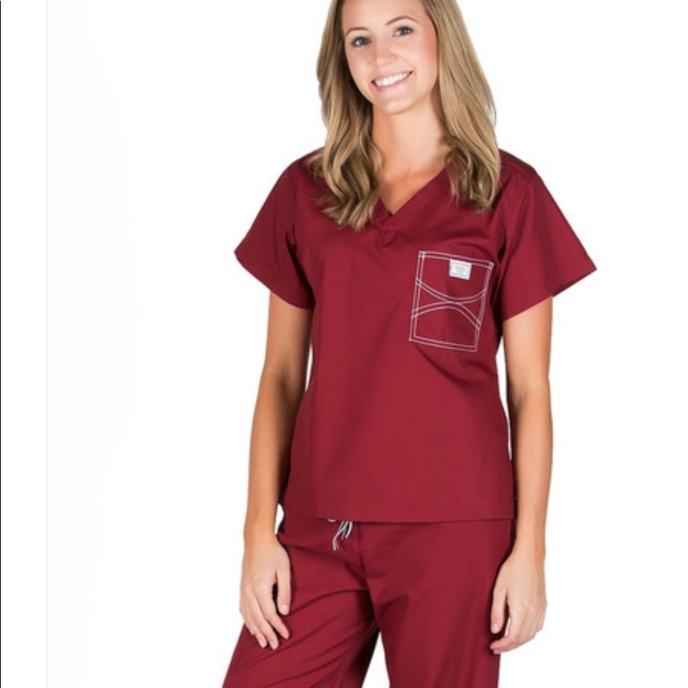 NWOT Blue sky Shelby scrub top and bottoms